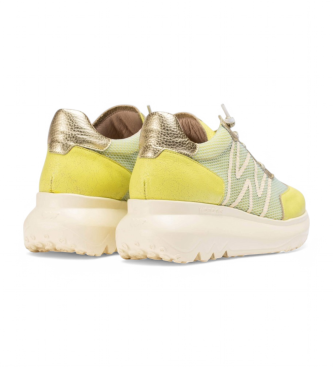 Wonders Zapatillas de piel Azure Cyber Amarillo