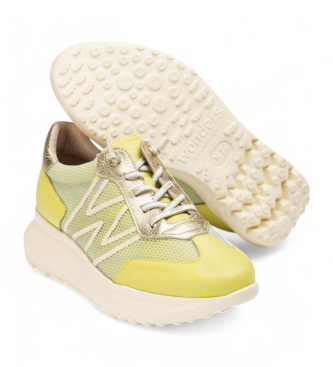 Wonders Zapatillas de piel Azure Cyber Amarillo
