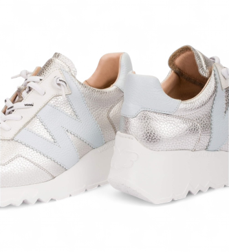 Wonders Leder Turnschuhe Kyoto 70 silber