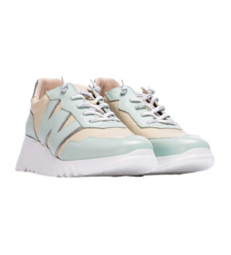 Wonders Kyoto turquoise leather trainers 