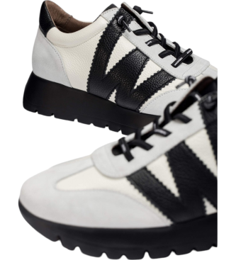 Wonders Meri Leather Sneakers white