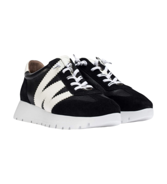 Wonders Meri Leather Sneakers black