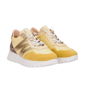 Wonders Odisei Leder Sneakers gelb