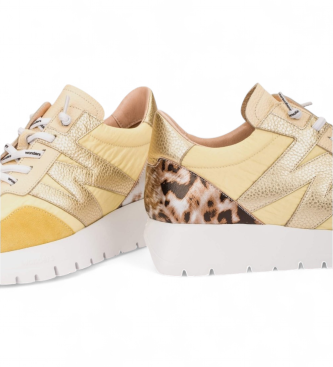 Wonders Odisei Leder Sneakers gelb