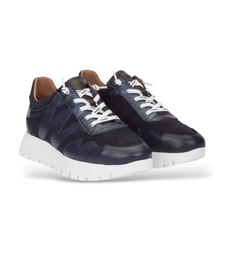 Wonders Odisei 110 sneakers i læder marineblå