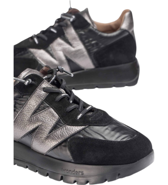 Wonders Odisei Leder Sneakers schwarz