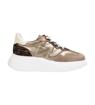 Wonders Golden Roma Leather Sneakers