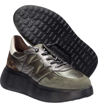 Wonders Sneakers i lder Roma grn