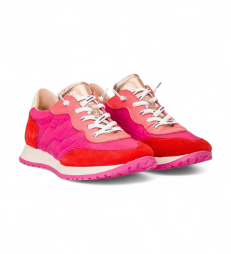 Wonders Towanda 02 Leather Sneakers pink