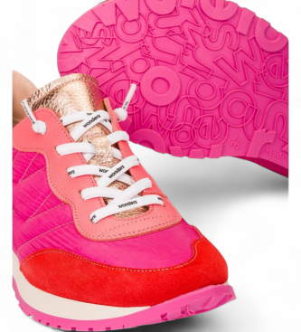 Wonders Towanda 02 Leather Sneakers pink