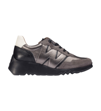 Wonders Track Leather Sneakers grey