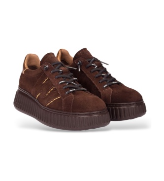 Wonders Scarpe in Pelle Xfly 01 Marrone