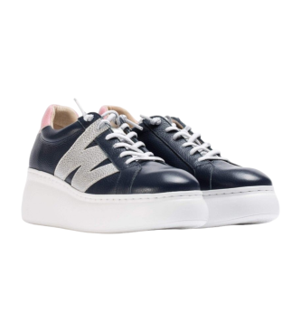 Wonders Sneaker Zurich in pelle blu navy