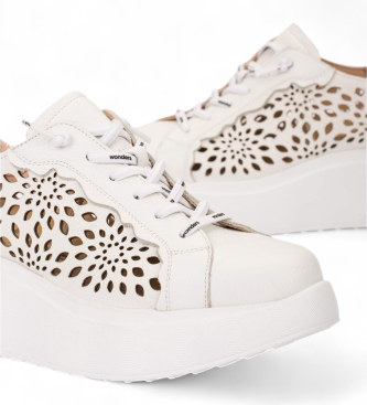 Wonders Leder Turnschuhe Roma 41 wei�