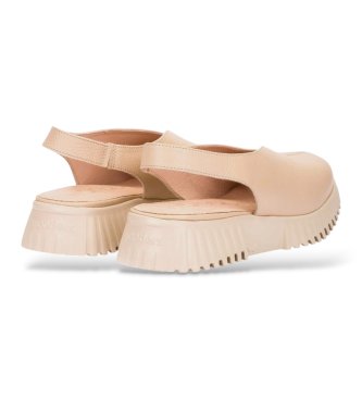 Wonders Skórzane sanda?y Flexfly 11 Beige