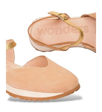 Wonders Skórzane sanda?y Towanda 04 Br?zowe