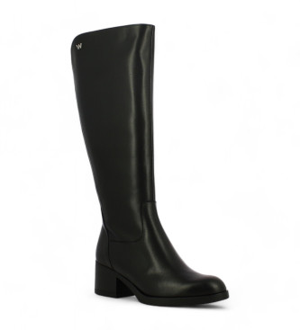 Wonders Melissa Leather Boots noir