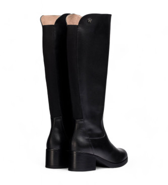 Wonders Melissa Leather Boots noir