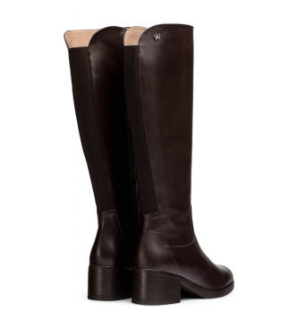 Wonders Botas de couro Melissa castanhas