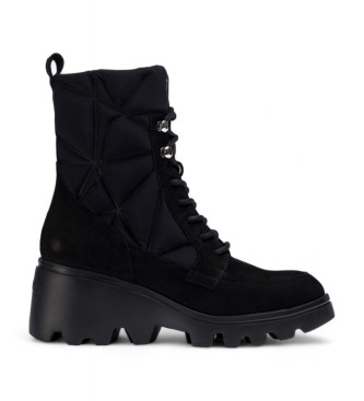 Wonders Bottines en cuir argent noir