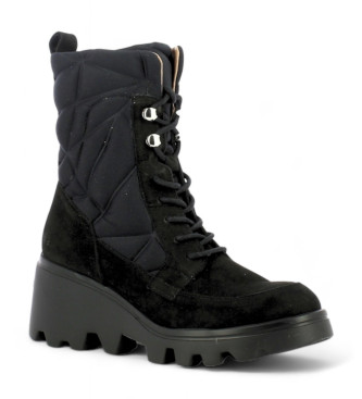 Wonders Bottines en cuir argent noir