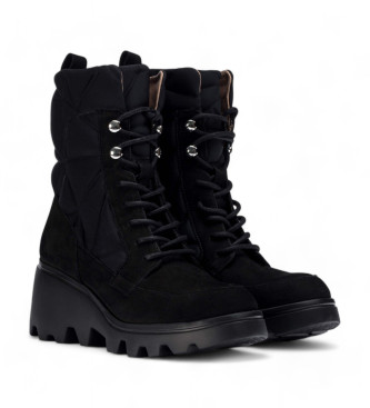 Wonders Bottines en cuir argent noir