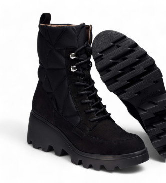 Wonders Bottines en cuir argent noir