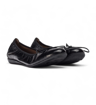 Wonders Bailarinas de piel BO negro 