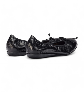 Wonders Bailarinas de piel BO negro 