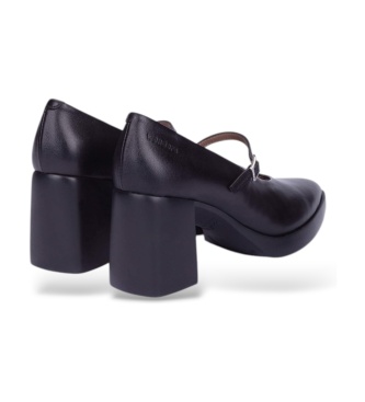 Wonders Chaussures en Cuir Véritable 03 Noir