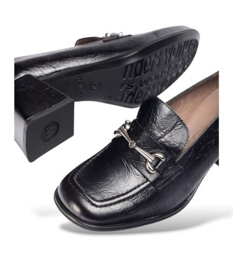Wonders Mocassins en Cuir Celia Noir