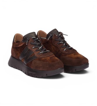 Wonders Leren sneakers Odisei01 bruin