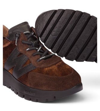 Wonders Leren sneakers Odisei01 bruin