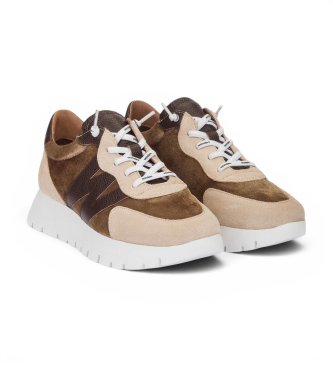 Wonders Leder-Sneaker Odisei01 taupe