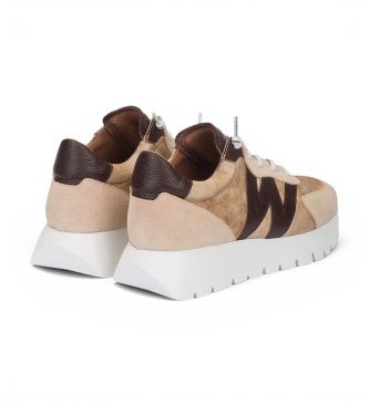 Wonders Leder-Sneaker Odisei01 taupe
