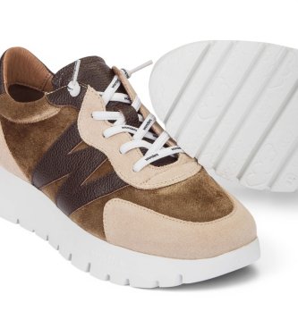 Wonders Leder-Sneaker Odisei01 taupe