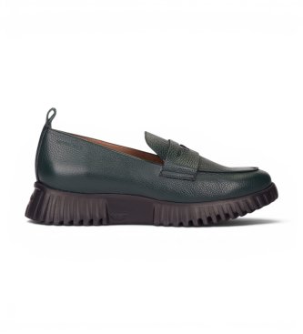 Wonders Flexfly 20 Leather Loafers in green