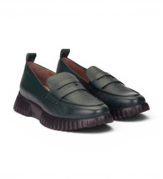 Wonders Flexfly 20 Leather Loafers in green