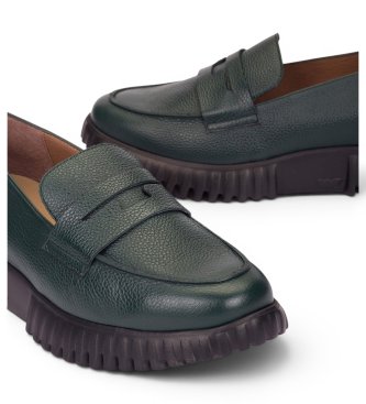 Wonders Flexfly 20 Leather Loafers in green