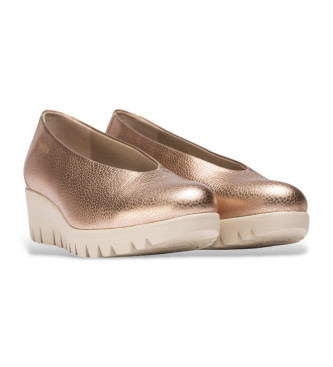 Wonders Fly bronzen leren loafers