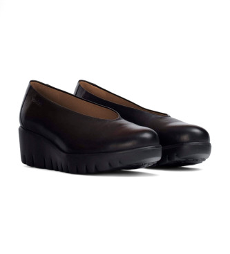 Wonders Mocassins em pele Fly preto