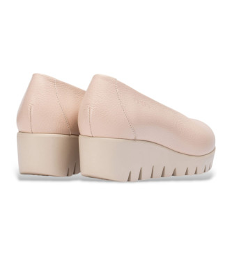 Wonders Fly nude leather loafers