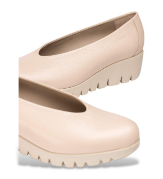 Wonders Mocassins en cuir nude Fly