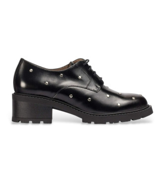 Wonders Evoclub Oxford Leder Slipper schwarz