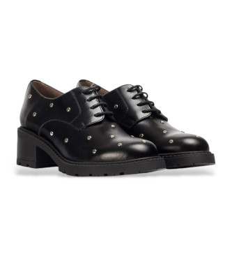Wonders Evoclub Oxford Leder Slipper schwarz