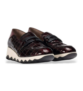 Wonders Kastanienbraune Simon-Leder-Slipper