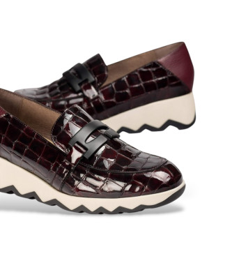 Wonders Kastanienbraune Simon-Leder-Slipper
