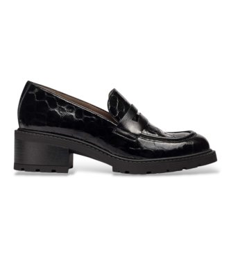Wonders Evoclub 01 Black Leather Loafers