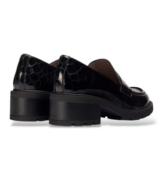 Wonders Evoclub 01 Black Leather Loafers