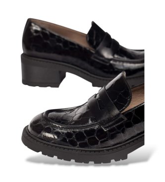 Wonders Evoclub 01 Black Leather Loafers